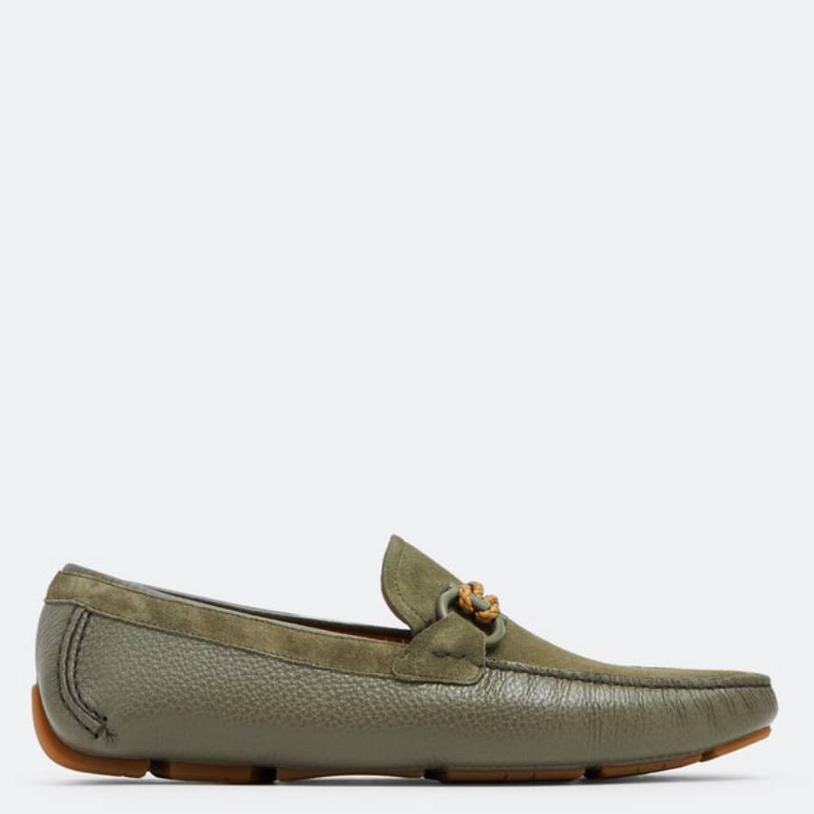 Ferragamo Gancini Ornament Loafers, Size 9 EE 02B796 757715