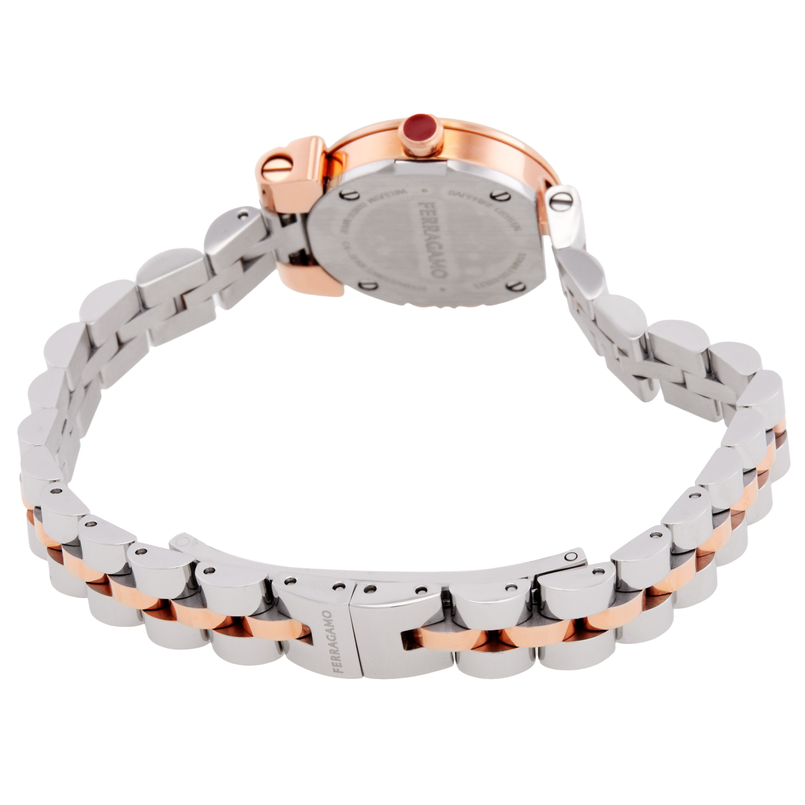SALVATORE FERRAGAMO 간치니 쿼츠 블랙 다이얼 여성 시계 SFKK01623