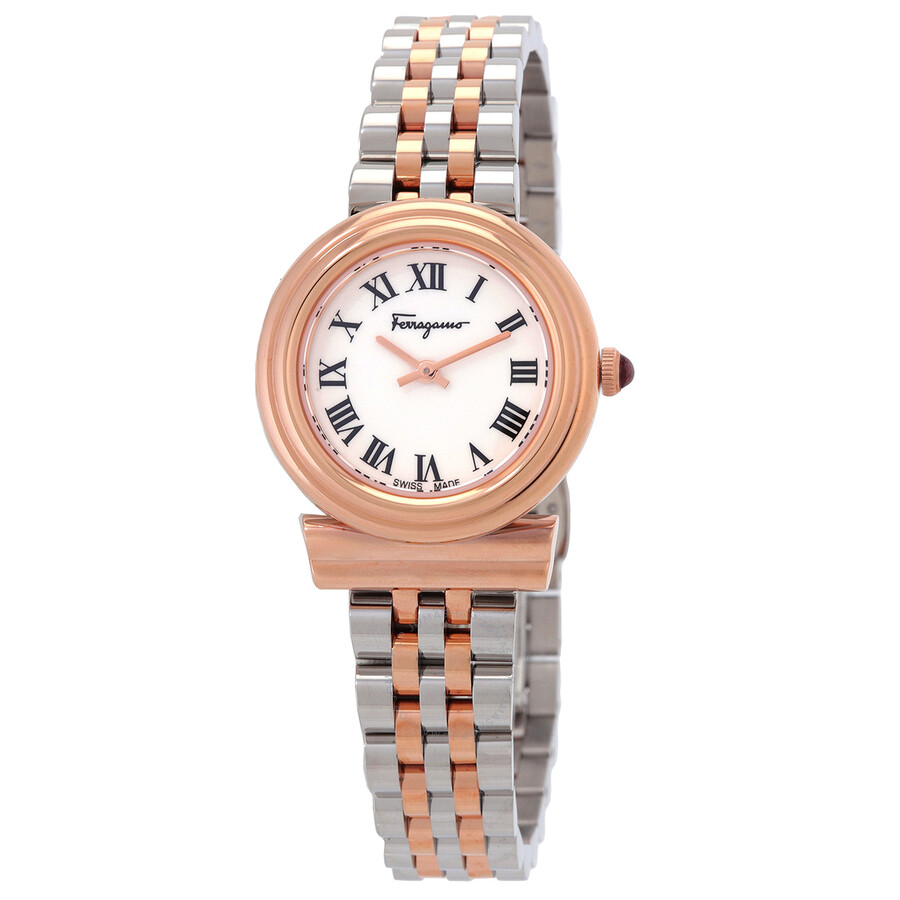 Ferragamo Gancini Quartz White Dial Ladies Watch SFMV00422