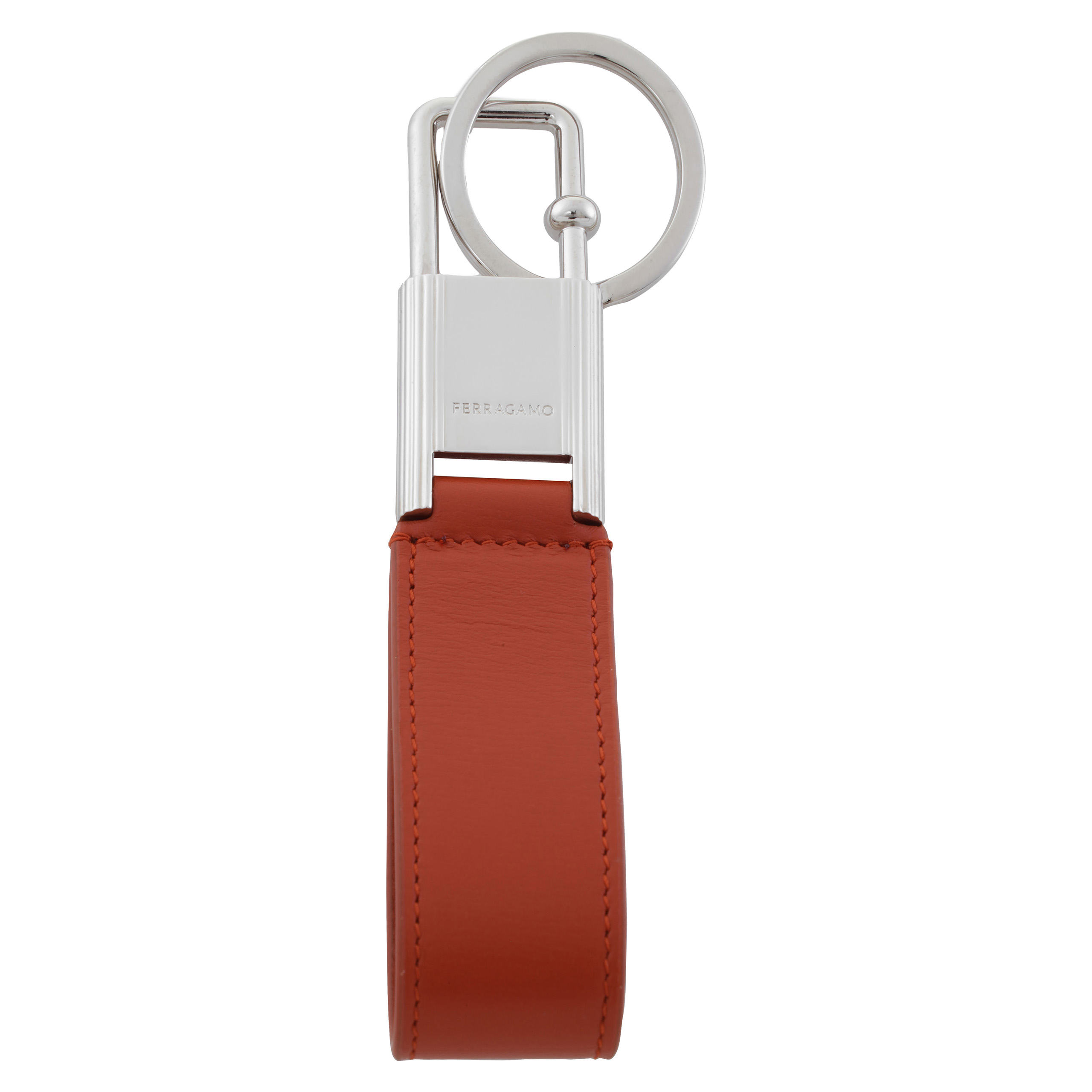 Ferragamo Gancini-Inspired Leather Keyring 661320 772062