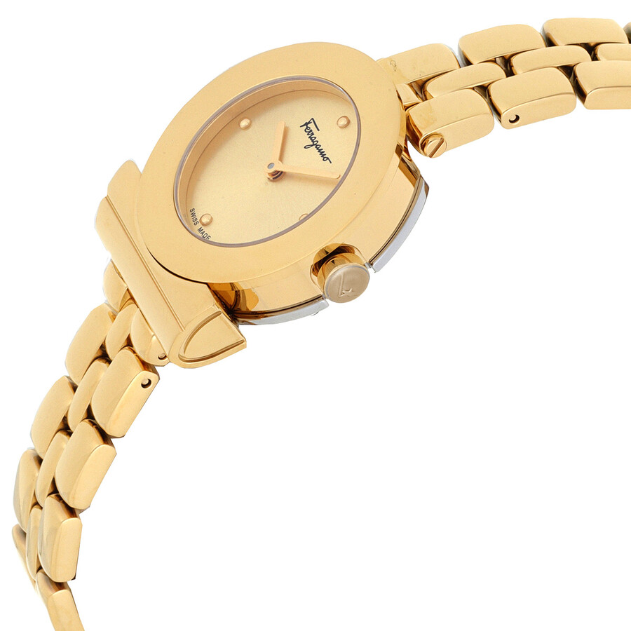 Ferragamo Gancino Quartz Gold Dial Ladies Watch SFPD02624