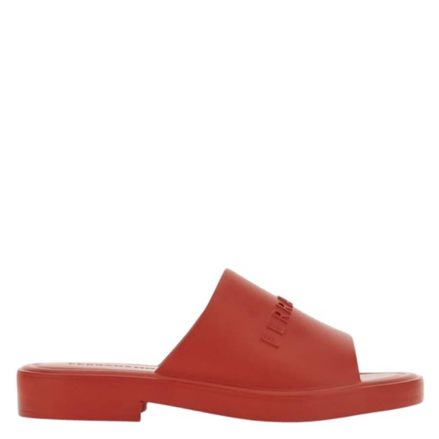 Ferragamo Giuneva Rubber Sandal, Red Salvatore Ferragamo Ferragamo Giuneva Rubber Slide | ShopSimon main image 4