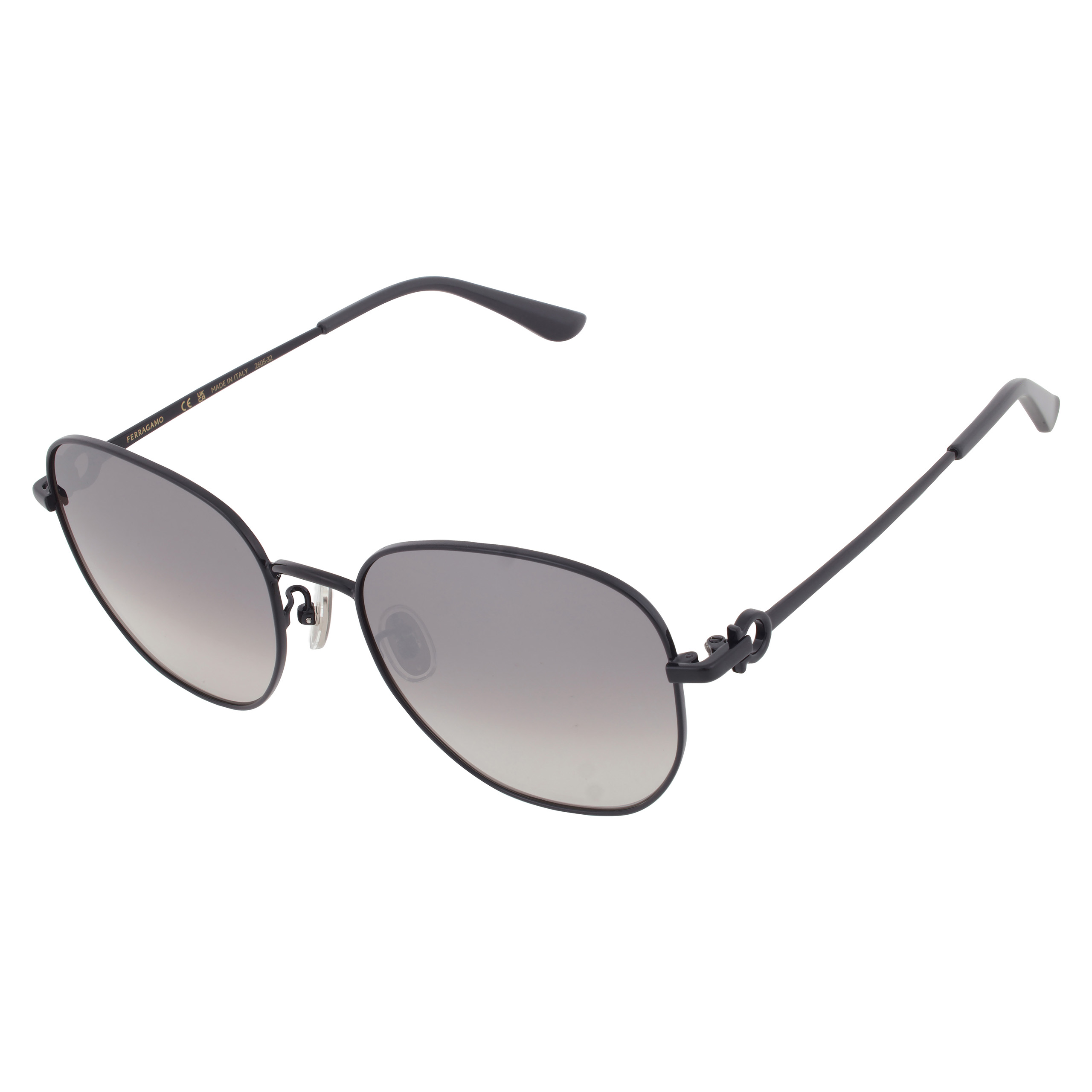 SALVATORE FERRAGAMO 그레이 그라데이션 스퀘어 선글라스 SF210SK 001 58