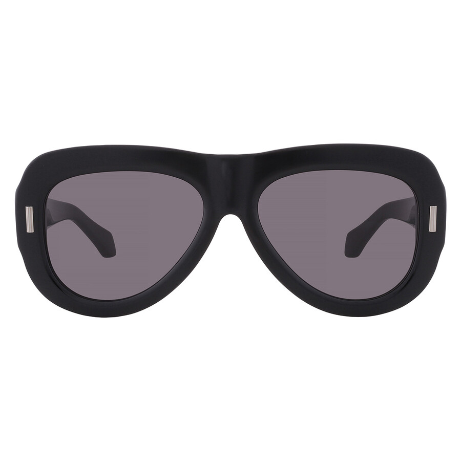 Ferragamo Grey Pilot Ladies Sunglasses Sf2029se 001 57 In Black