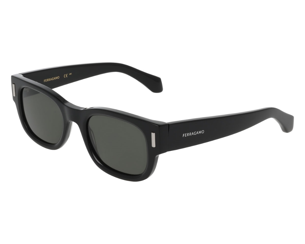 Ferragamo 51mm Modified Rectangular Sunglasses In Black