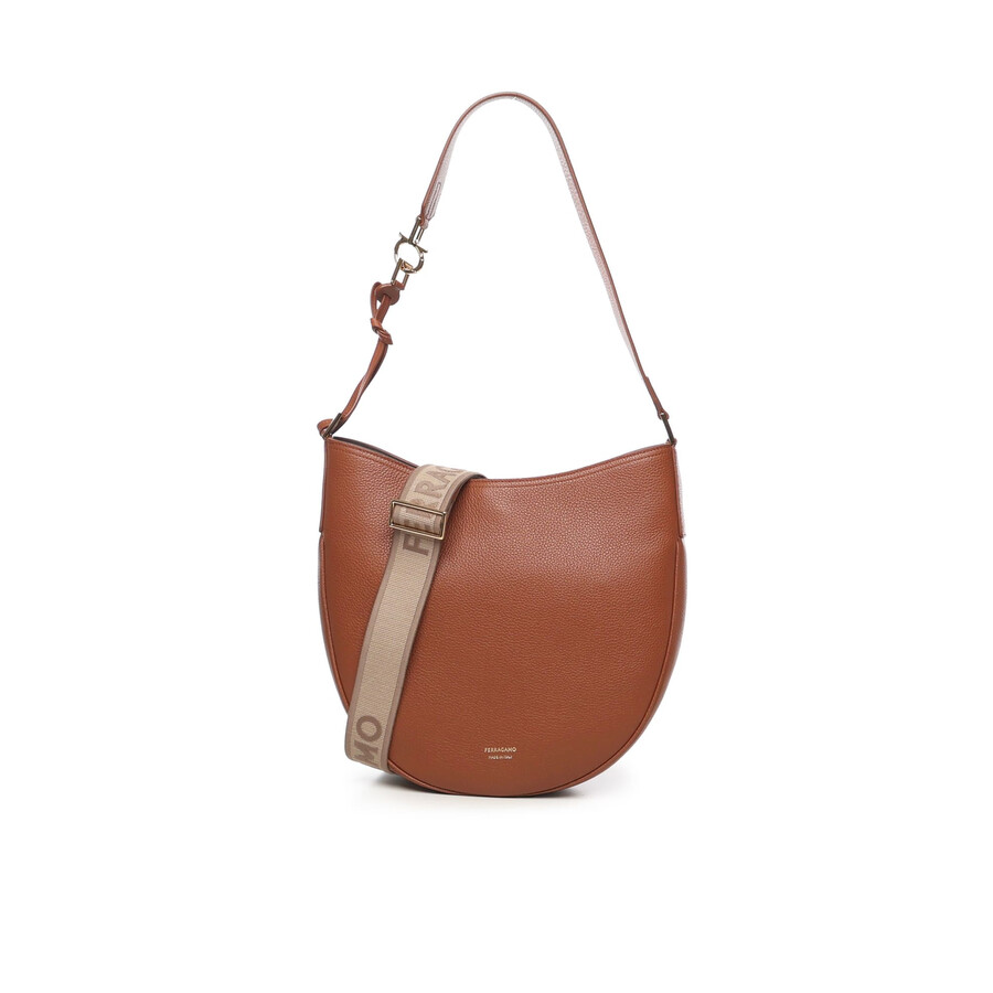 Ferragamo Hobo Bag (m) In Brown