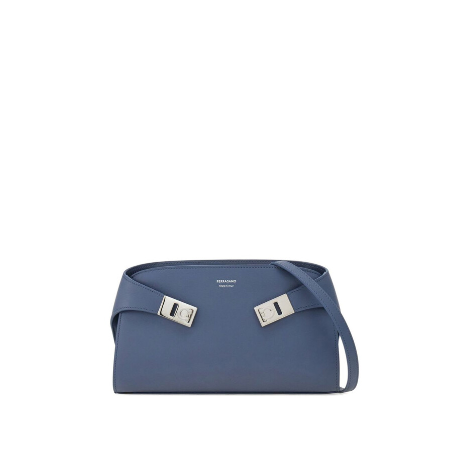 Ferragamo Hug Mini Shoulder Bag In Blue
