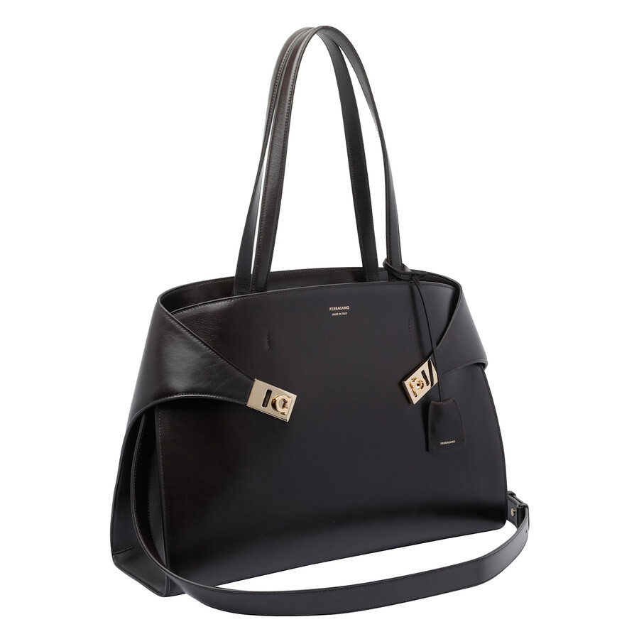 Ferragamo Hug Shoulder Bag In Brown