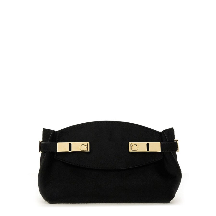 Ferragamo Hug Soft Bag In Black