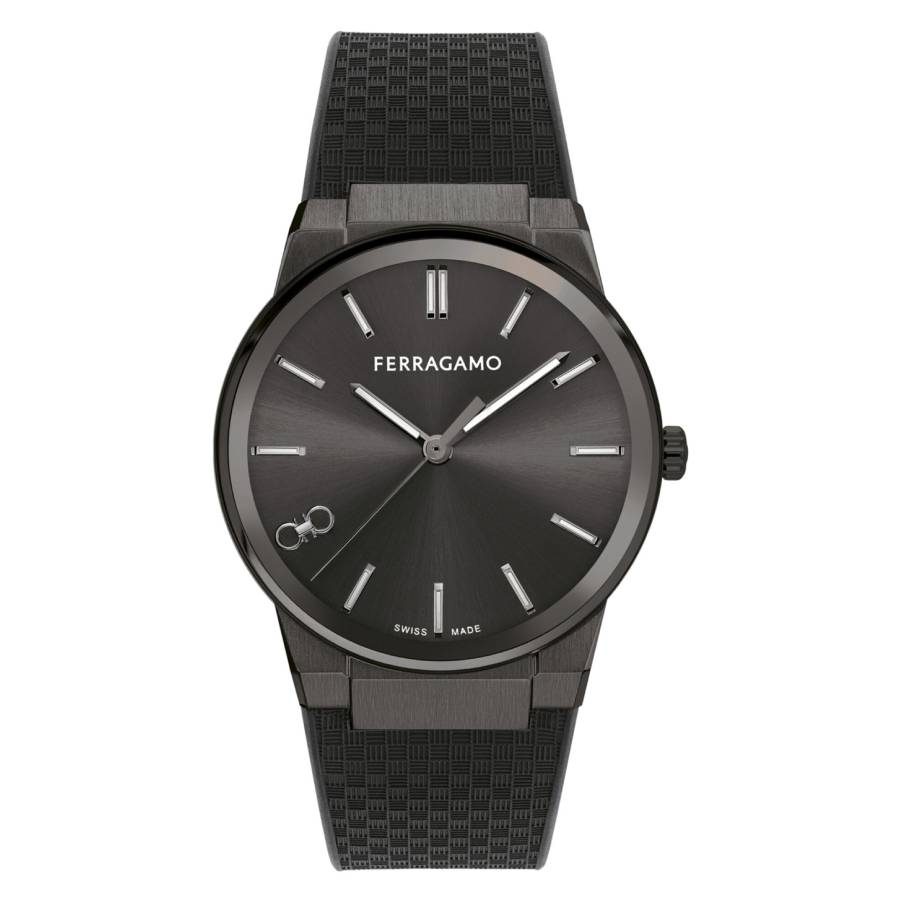 Ferragamo Infinity Sapphire Quartz Black Dial Men's Watch