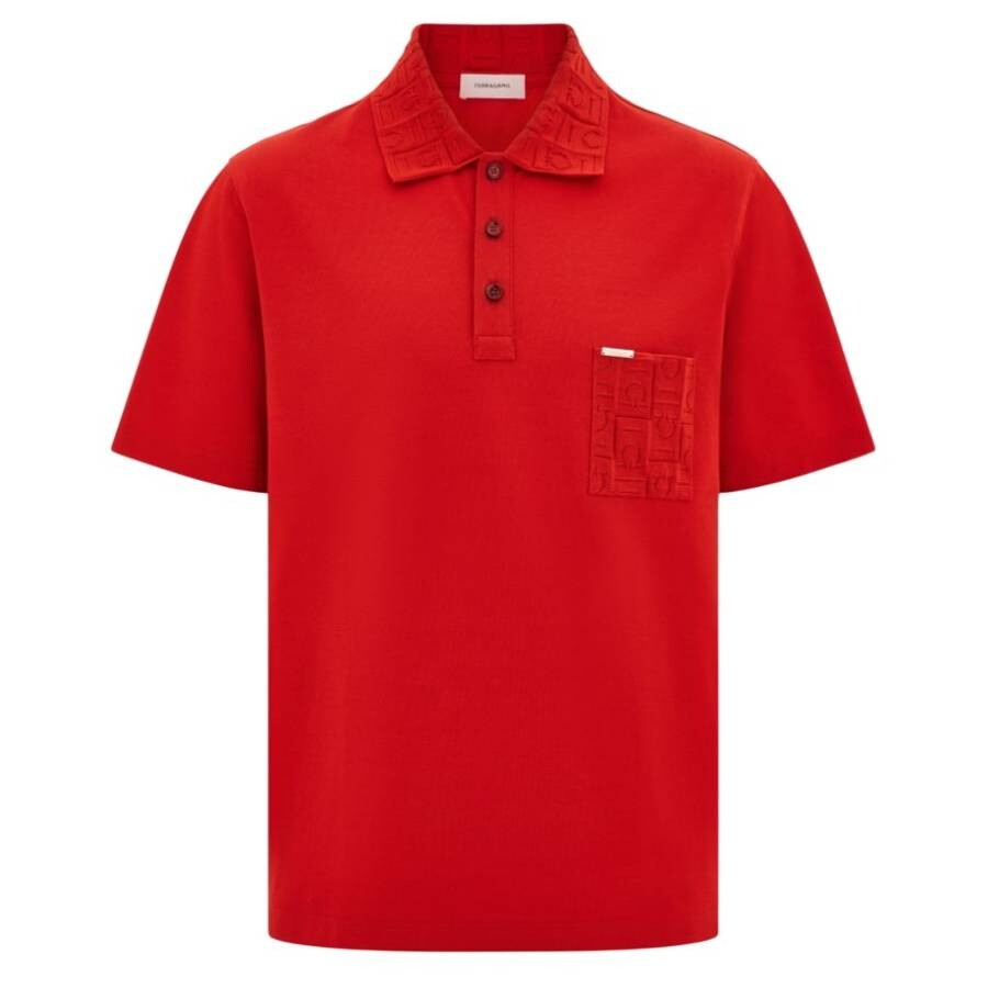 Jacquard Pocket Detail Polo Shirt