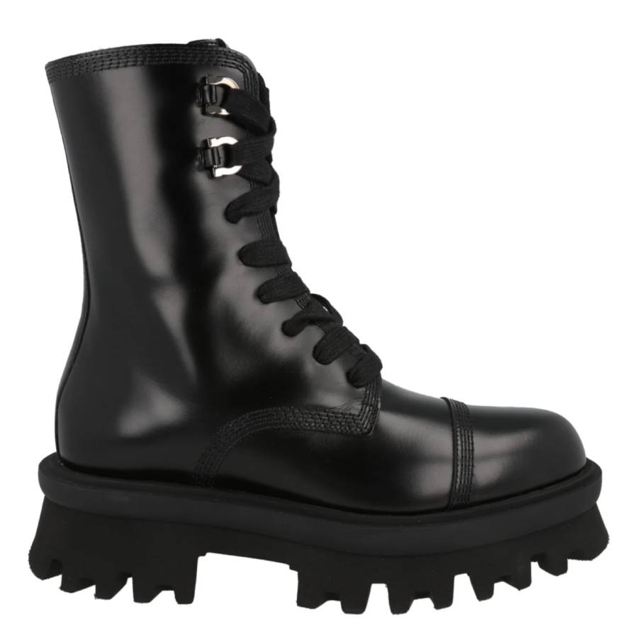 Ferragamo Kira Leather Combat Boots, Size 8 01F701 763843 - Shoes Ferragamo Kira Leather Combat Boots, Size 8 01F701 763843 - Shoes