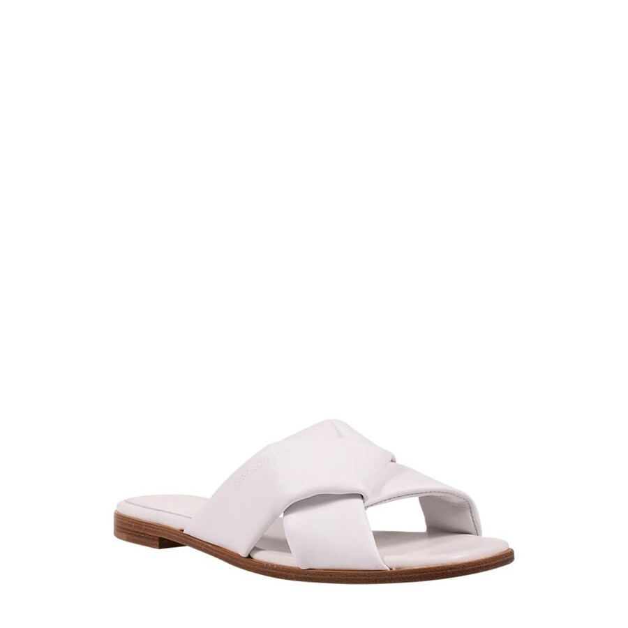 Ferragamo Knott Strap Slides In White