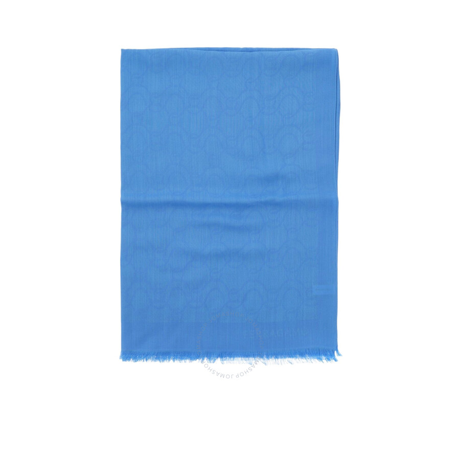 Ferragamo Jacquard Scarf In Blue