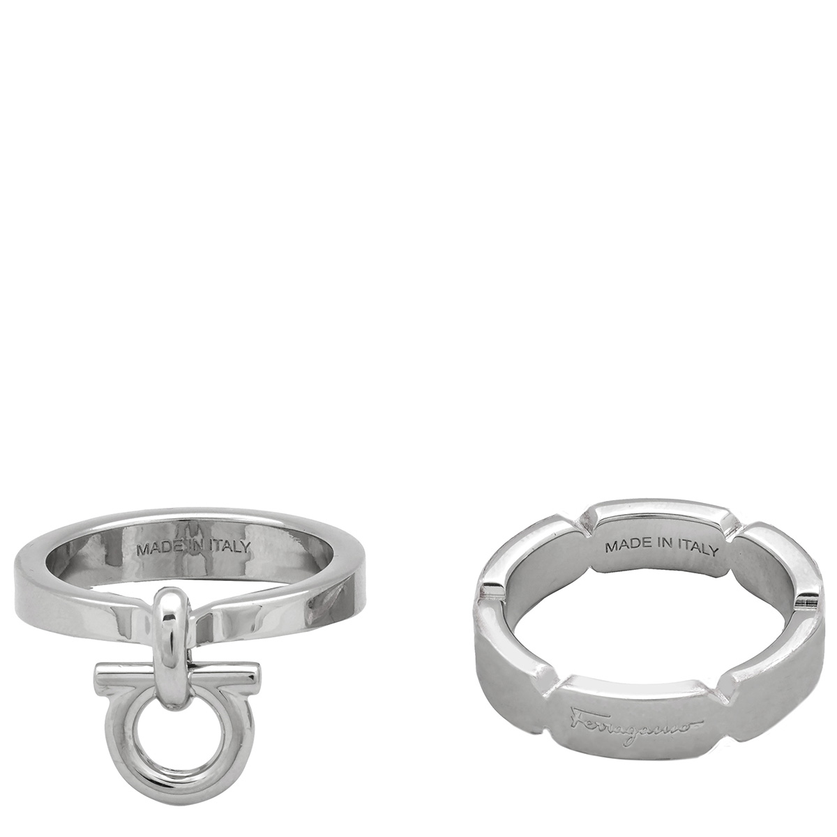 SALVATORE FERRAGAMO 여성 팔라디움 스카프 링