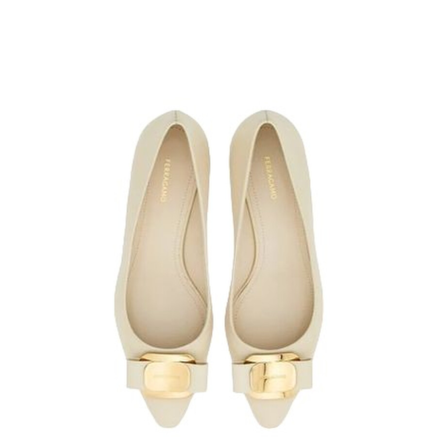 Ferragamo Zelma Court Shoes In White