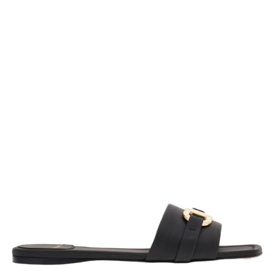 Salvatore Ferragamo｜SLIPPERS (01G997 769636) Ferragamo Leah Gancini Ornament Flat Sandals, Size 9 01G997