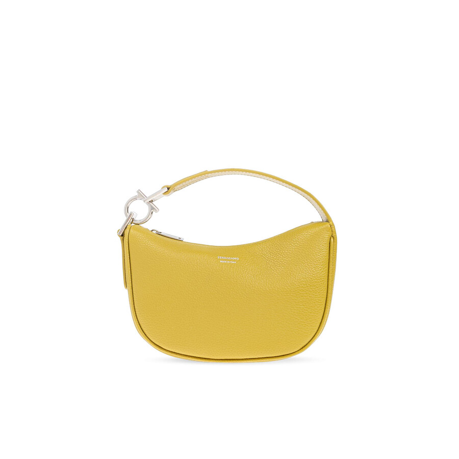 Ferragamo Leather Handbag In Yellow