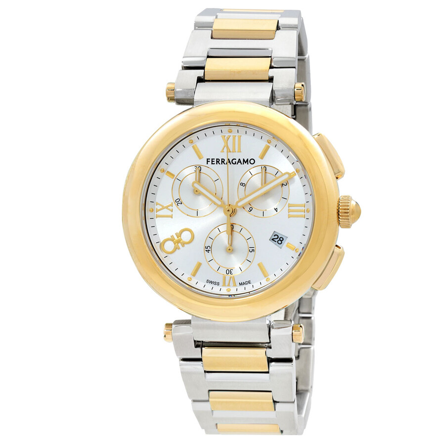 Ferragamo Legacy Chronograph Quartz Silver Dial Ladies Watch