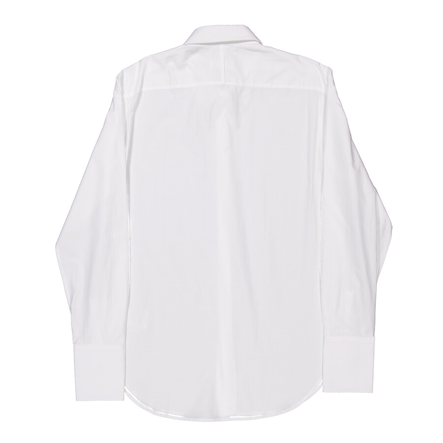 Ferragamo Logo Jacquard Long-sleeved Sport Shirt In White