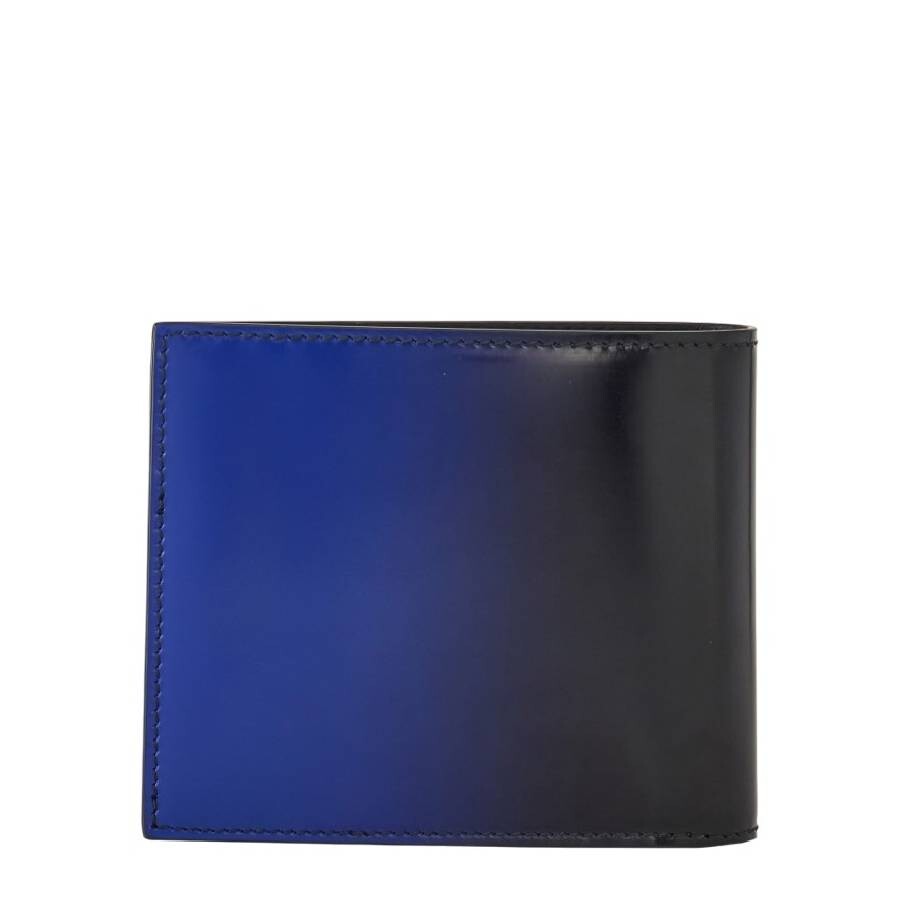 Ferragamo Logo Plaque Dual Tone Wallet In Blue