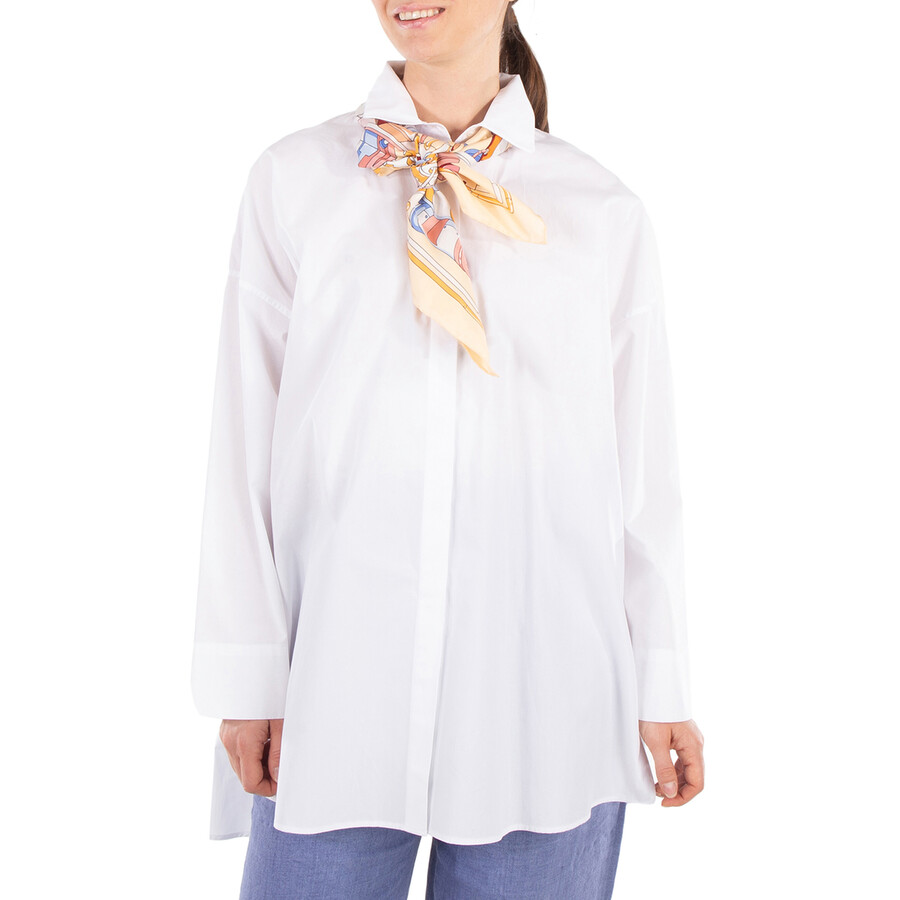 Manovia Print Square Silk Scarf