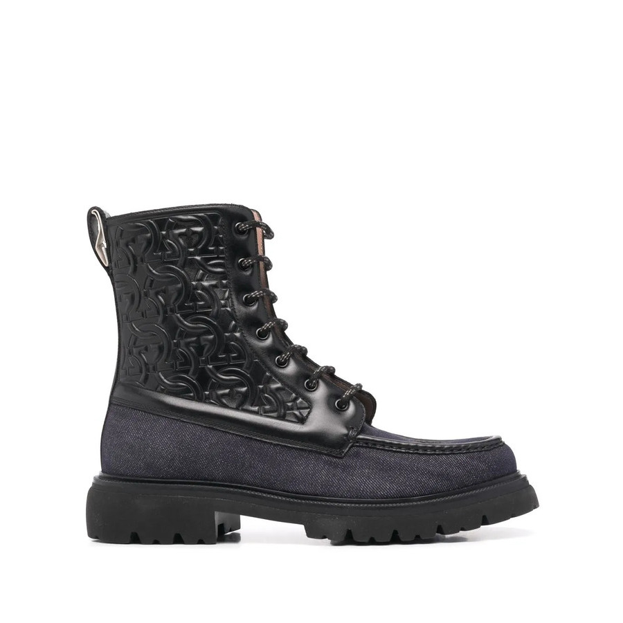 Ferragamo Men's Black Boots, US Size 7.5 020612750539 - Shoes