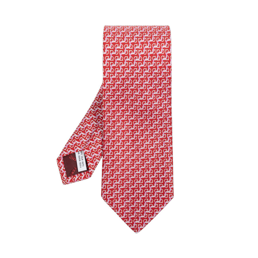 Men's String Print Silk Tie