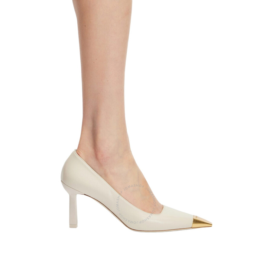 Ferragamo Leather Pumps In White
