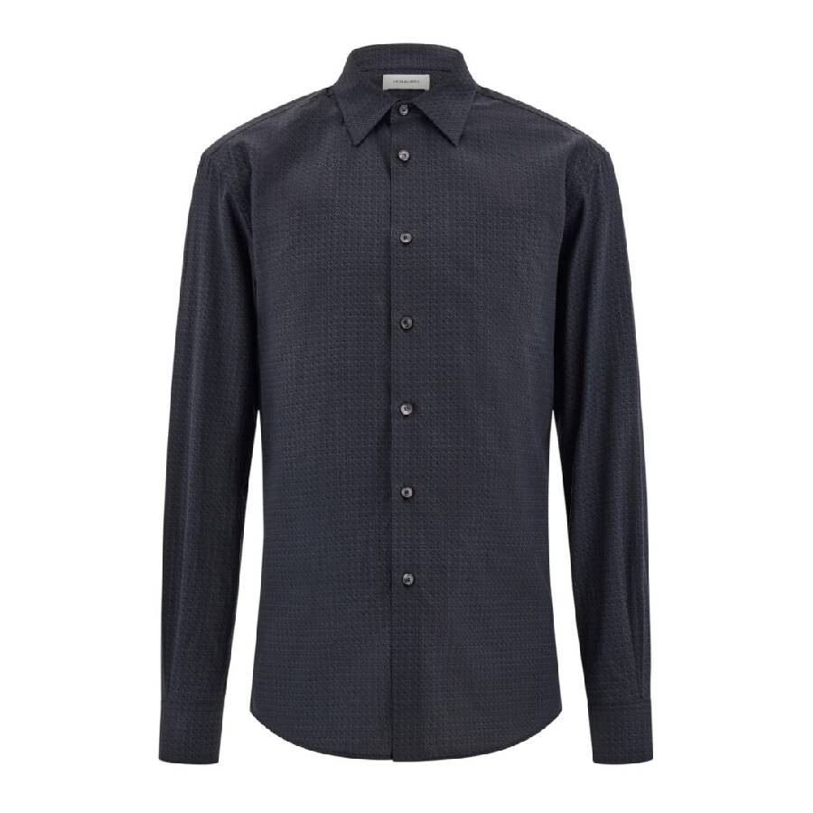 Micro-Patterned Long Sleeve Shirt