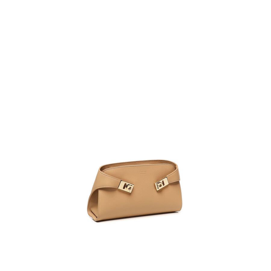 Ferragamo Mini Hug Shoulder Bag In Neutral