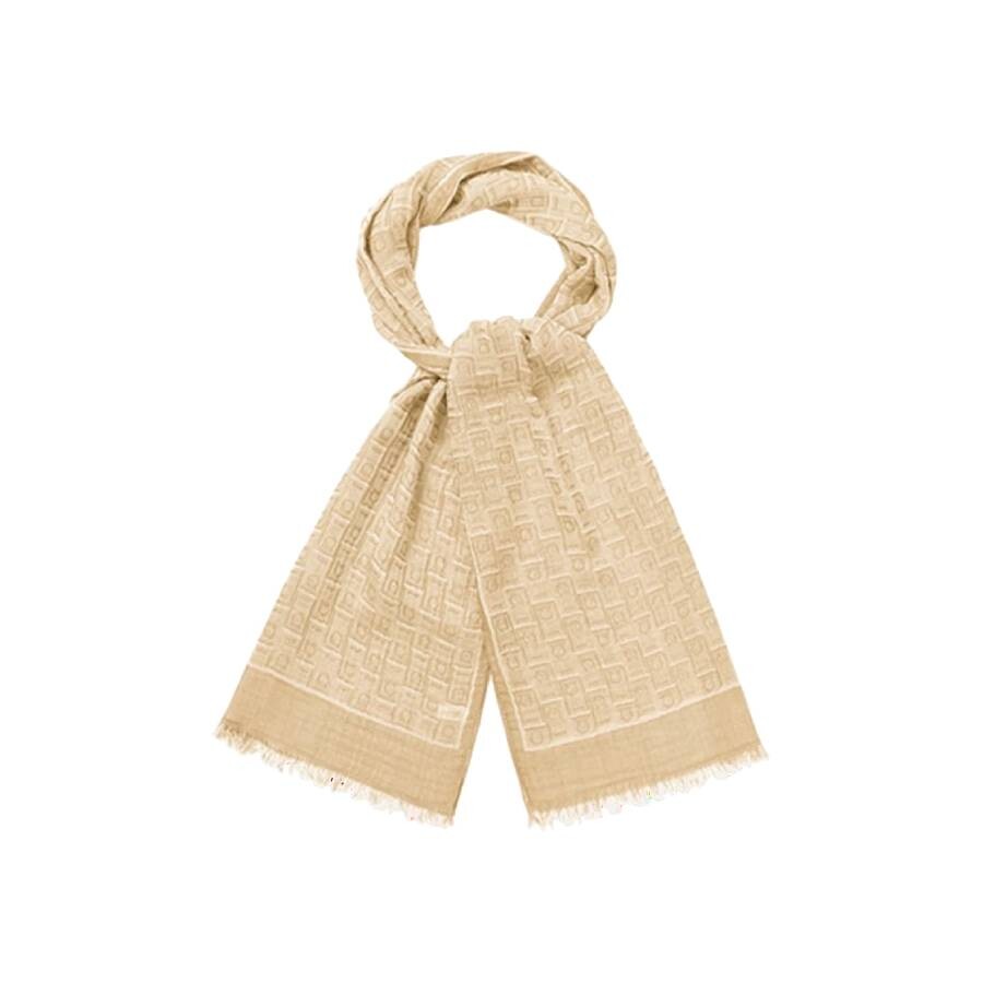 Monogram Jacquard Fringed-Edge Scarf