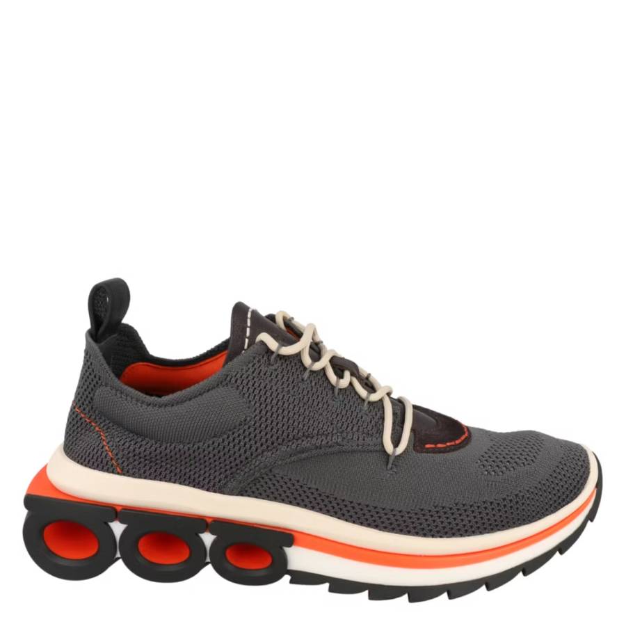 Ferragamo Nima Knit Gancini Low-Top Sneakers, Size 9 021221 760934