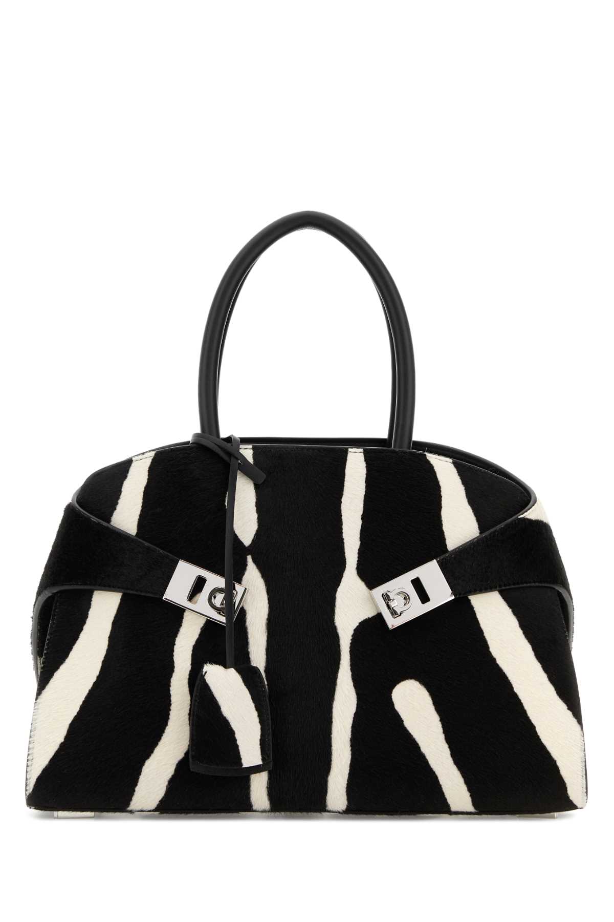 Ferragamo Printed Calf Hair Small Hug Handbag 215608 789657
