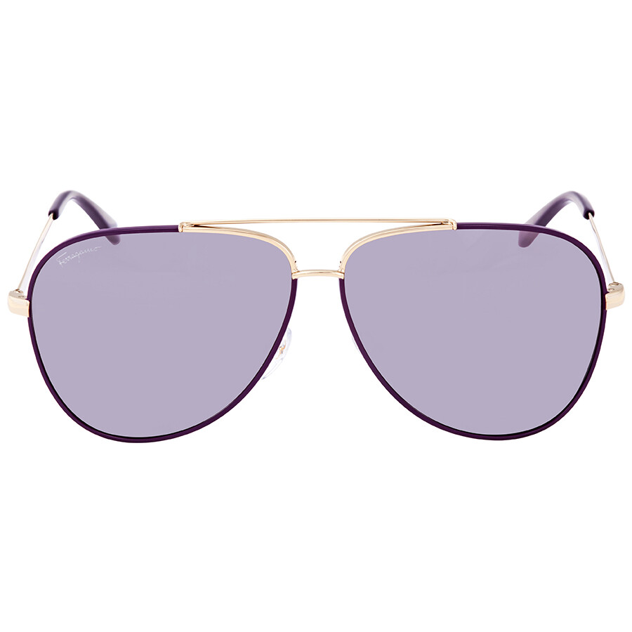 Ferragamo Purple Pilot Unisex Sunglasses Sf131s 736 60 In Purple