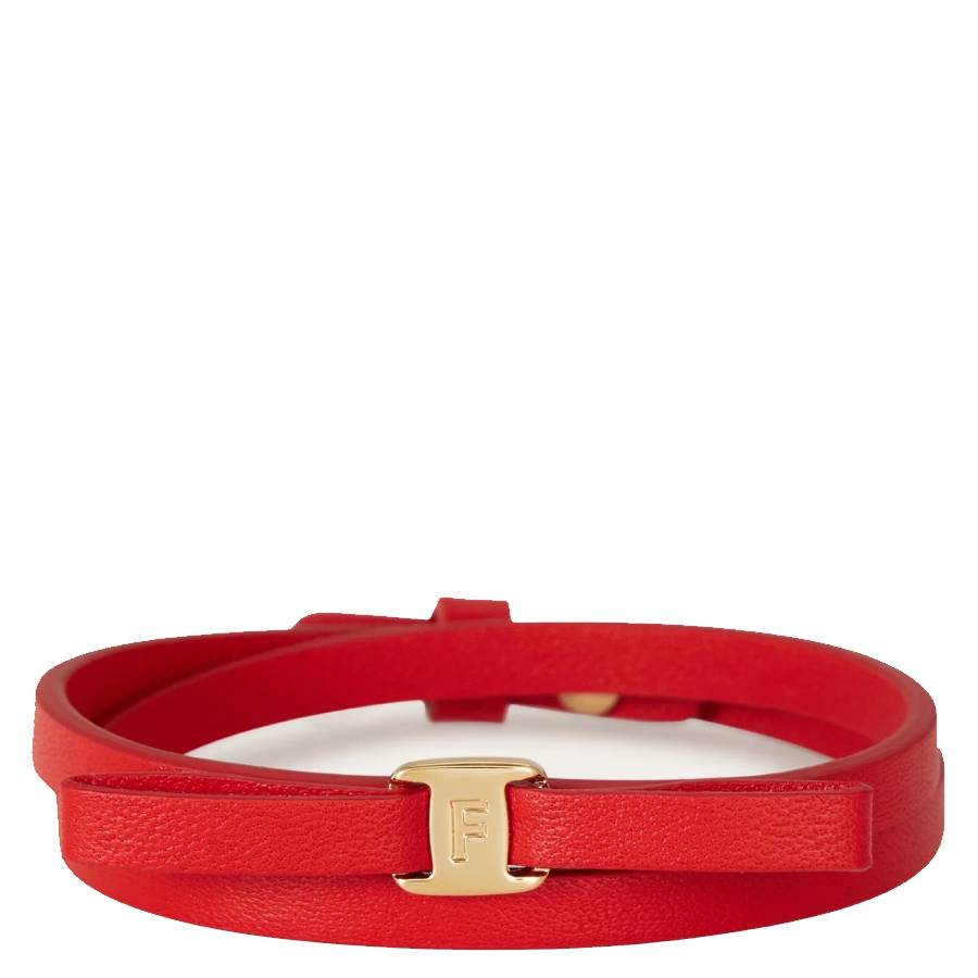 Ferragamo Red Mini Bow Double-Wrap Bracelet 760953 791146