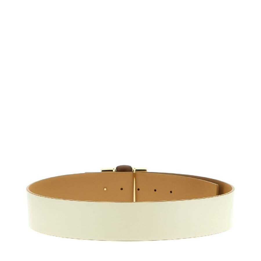 Ferragamo Reversible Gancini Buckle Belt In White
