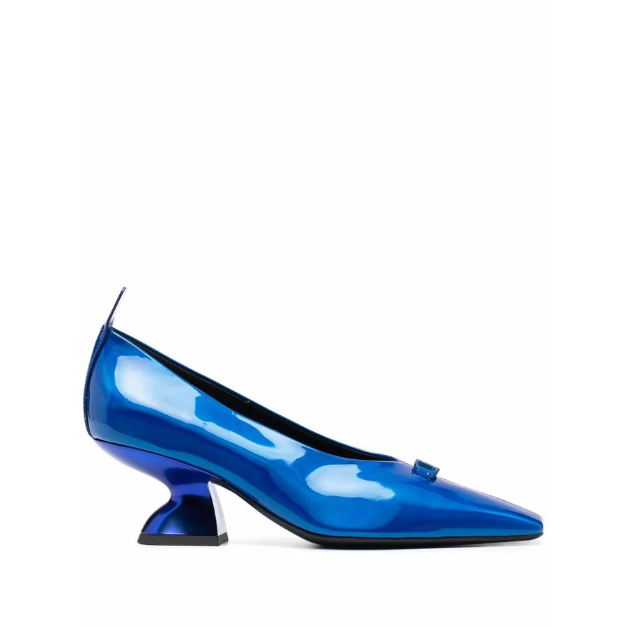 Ferragamo Ladies Blue Heels, US Size 4 01C446747882 - Shoes, Sadr