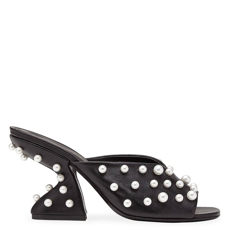 Ferragamo Sansu Pearly-stud Slide Sandals In Brown