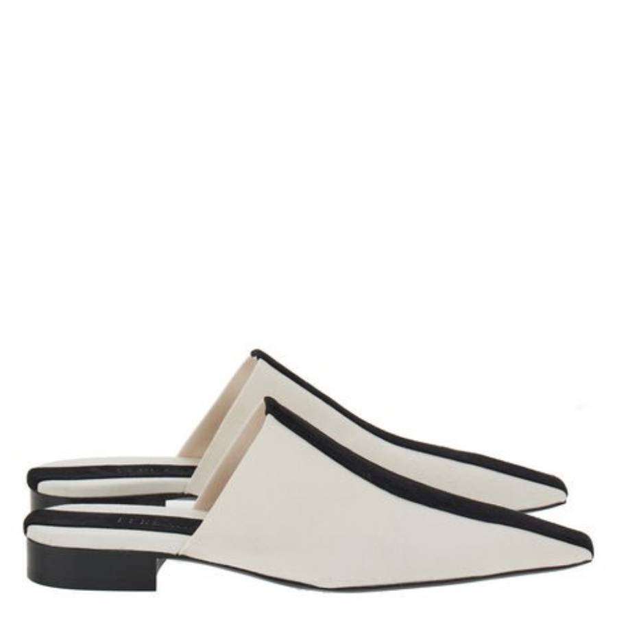 Ferragamo Selestina Stripe-detail Mules In Neutral