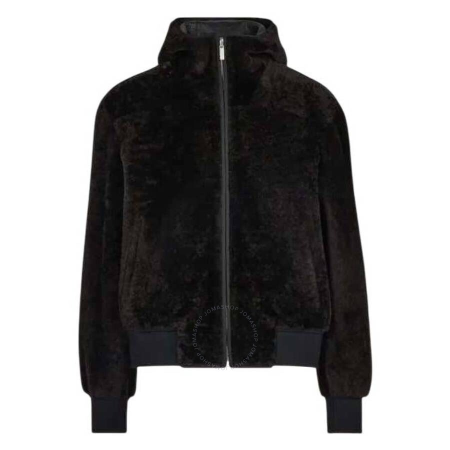 Ferragamo Shearling Reversible Hooded Blouson Jacket