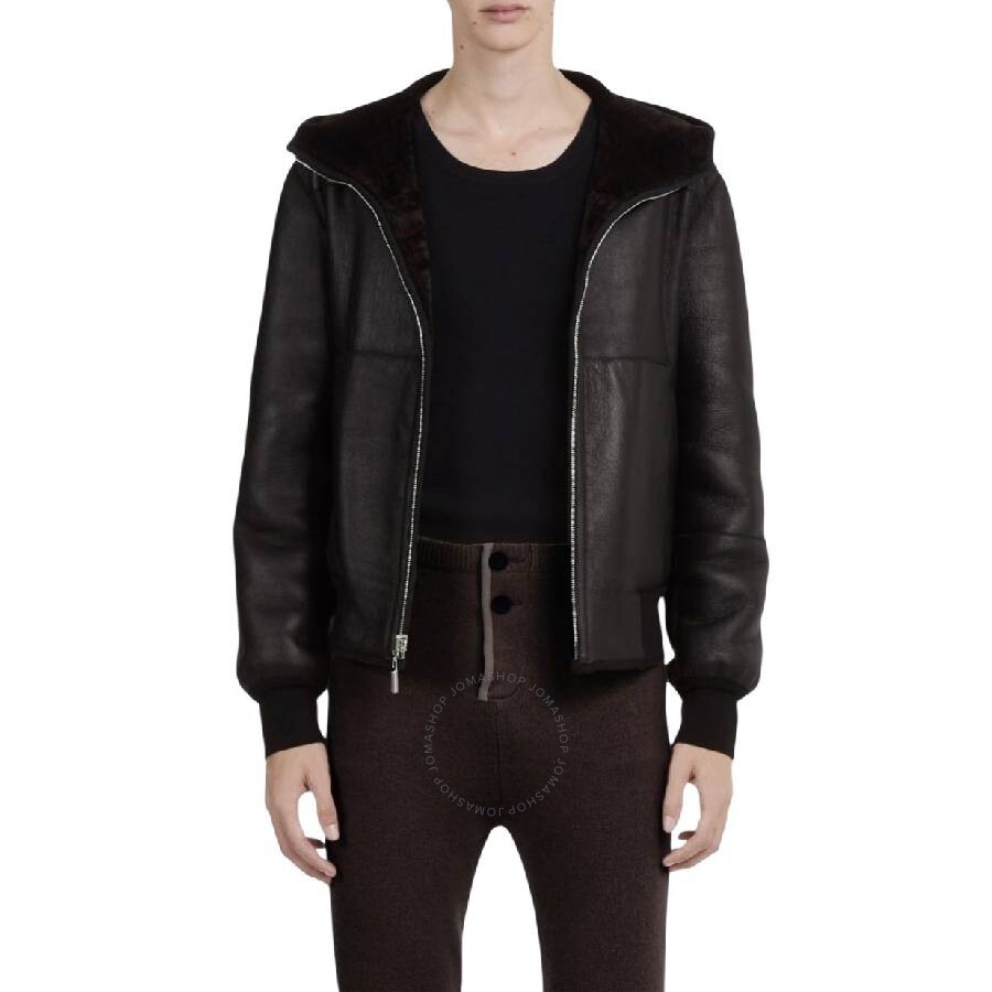 Ferragamo Shearling Reversible Hooded Blouson Jacket