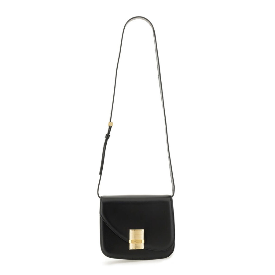 Ferragamo Shoulder Bag Flame In Black