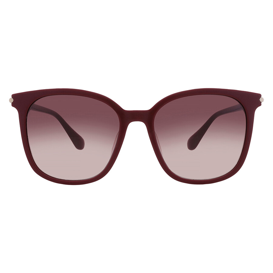 Ferragamo Square Ladies Sunglasses Sf1112slb 606 55 In Red