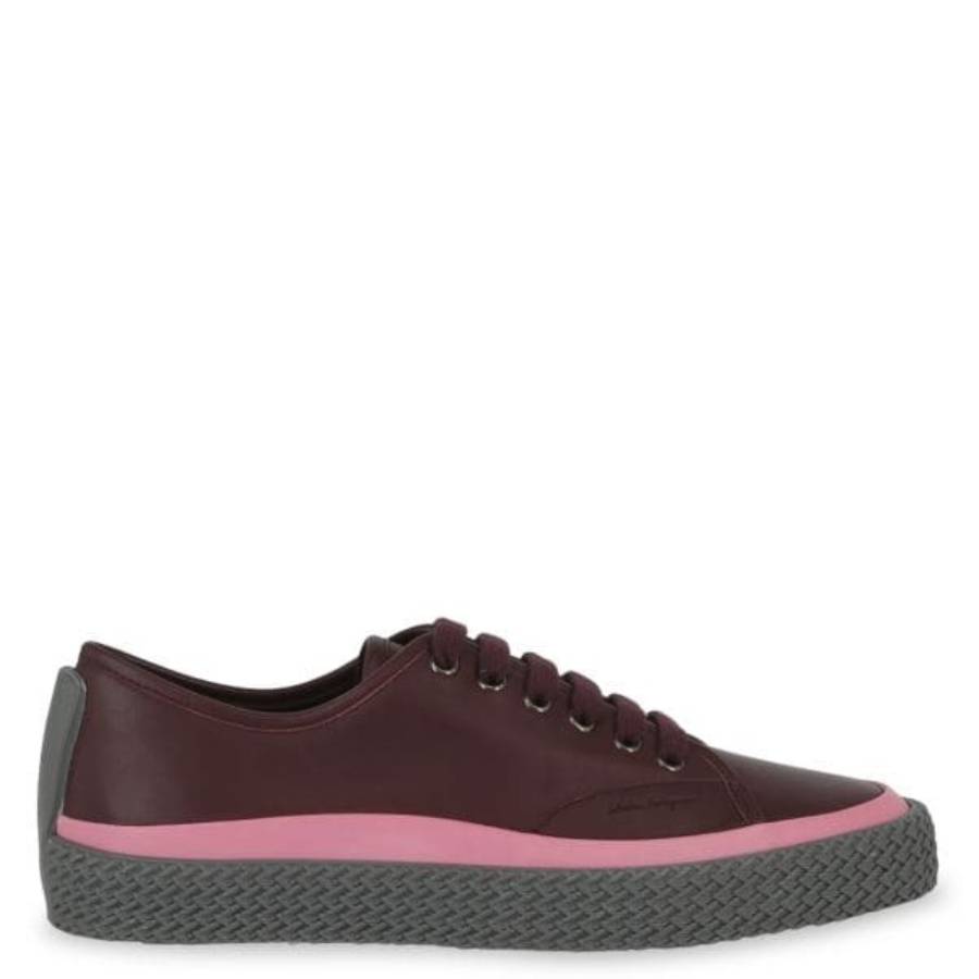 Ferragamo Storm Leather Low-Top Sneakers, Size 9 02C115 728434