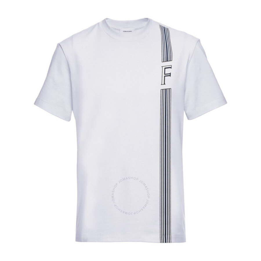 Ferragamo Logo-printed Long-sleeved T-shirt In White