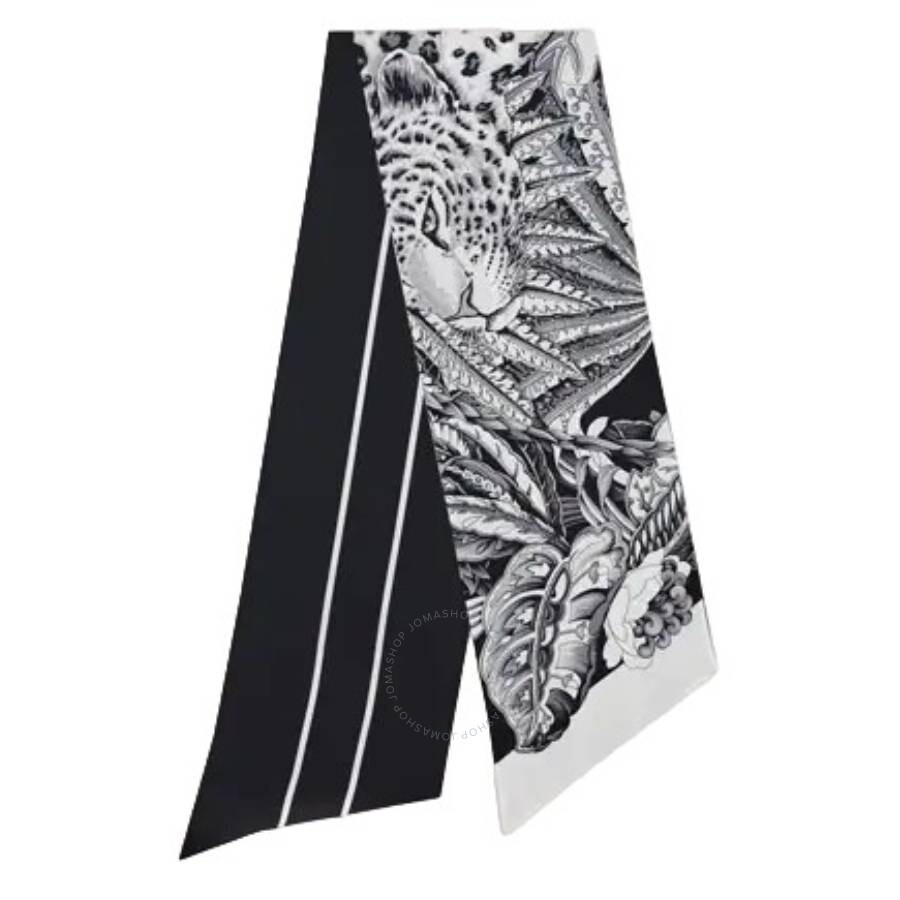Ferragamo Togo Print Silk Bandeau In Black