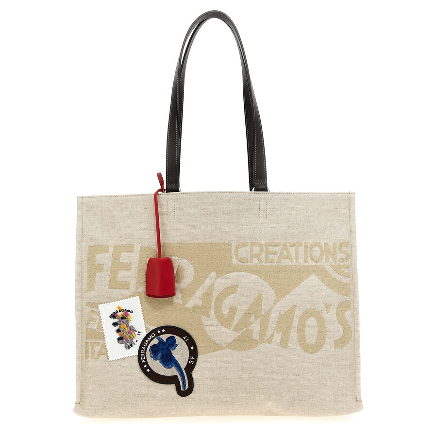 Ferragamo Tote Bag L Shopping Bag In Neutral