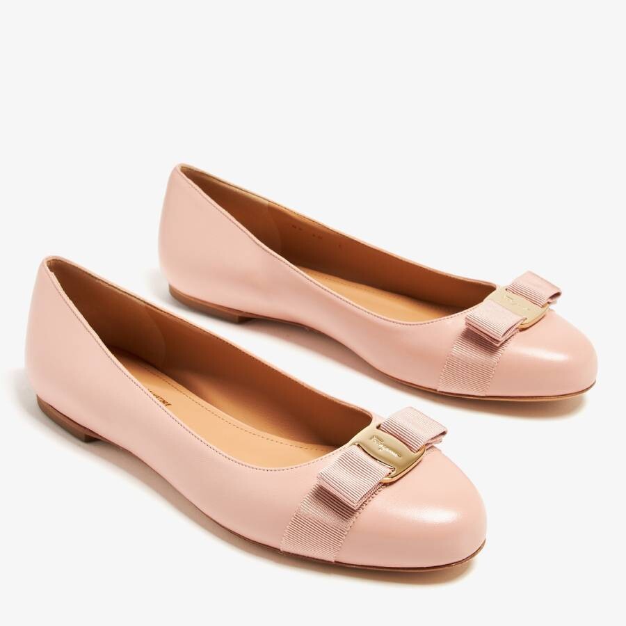 Ferragamo Woman Ballet Flats Light Pink Size 5.5 Lambskin In Pink