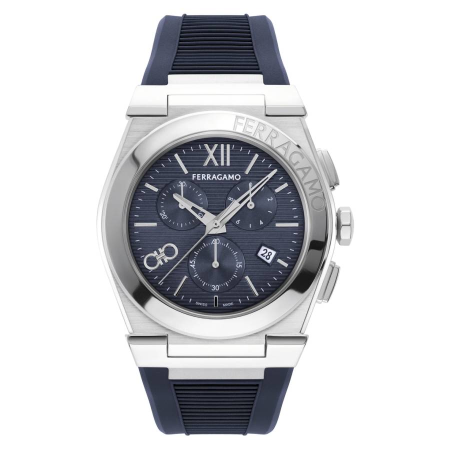 Ferragamo Vega Chrono Quartz Blue Dial Men's Watch SFMR00724